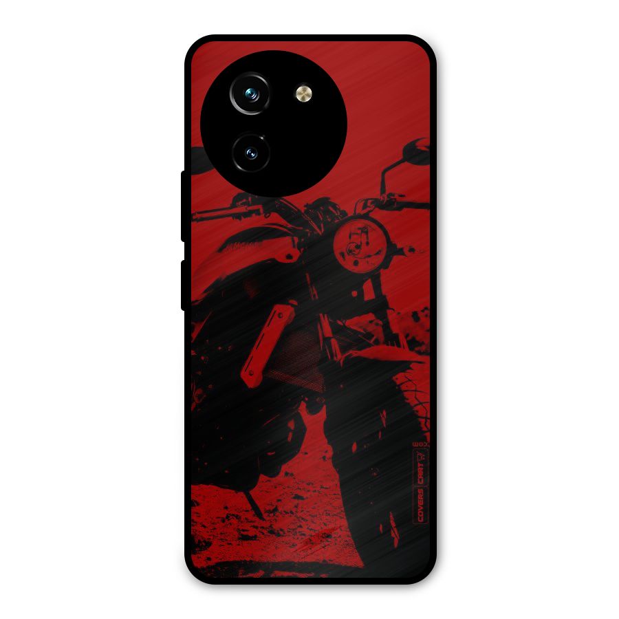 Stylish Ride Red Metal Back Case for Vivo Y200i