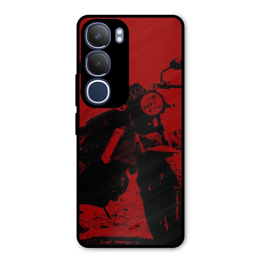 Stylish Ride Red Metal Back Case for Vivo Y29
