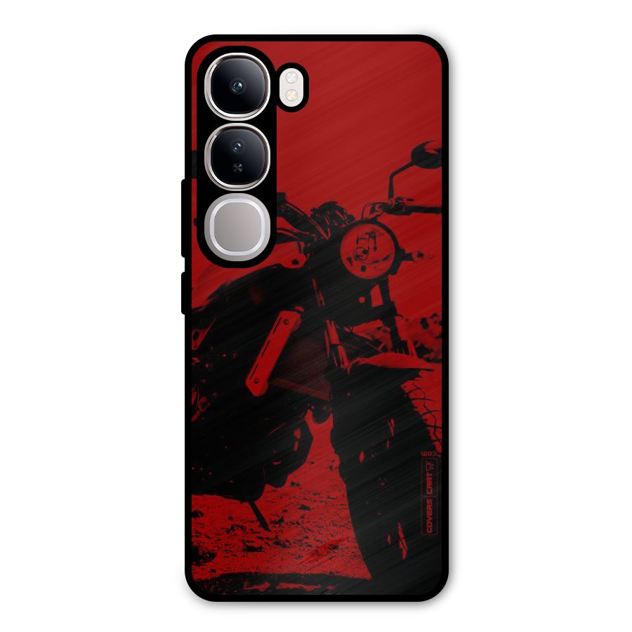 Stylish Ride Red Metal Back Case for Vivo Y300