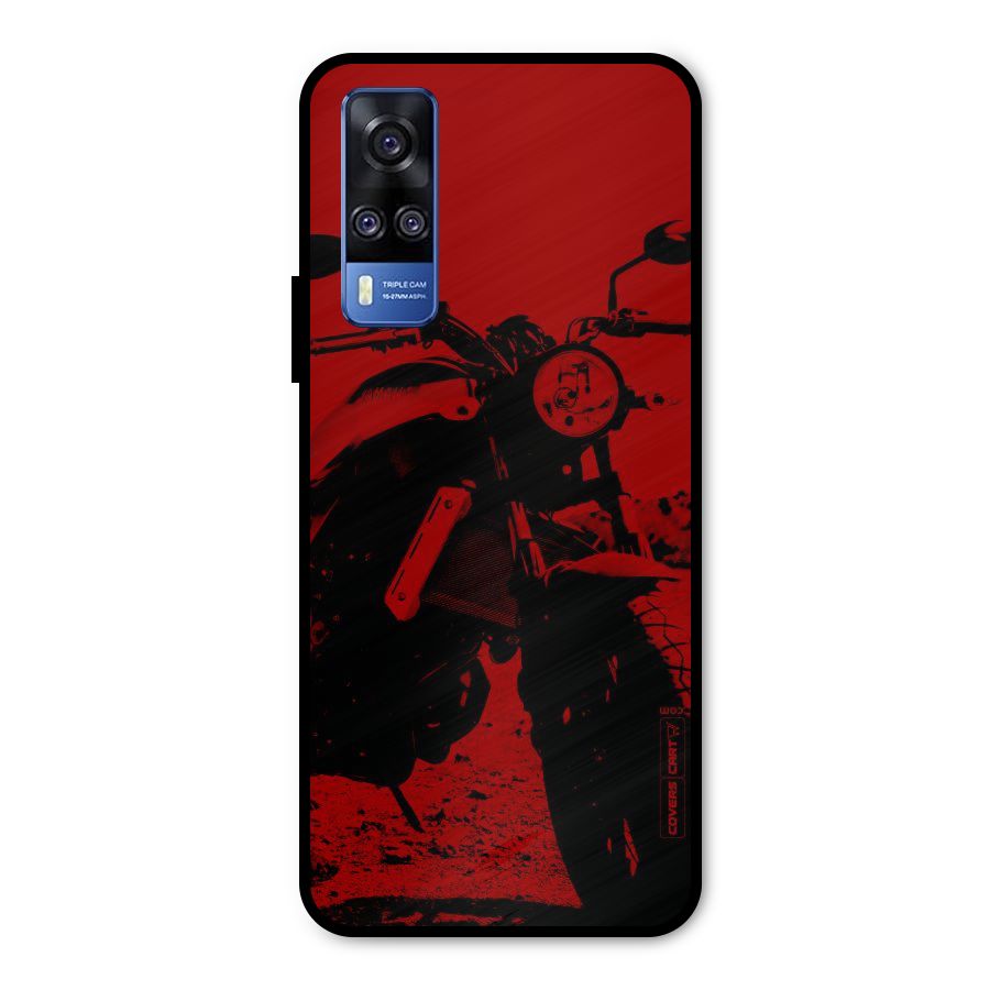 Stylish Ride Red Metal Back Case for Vivo Y51A