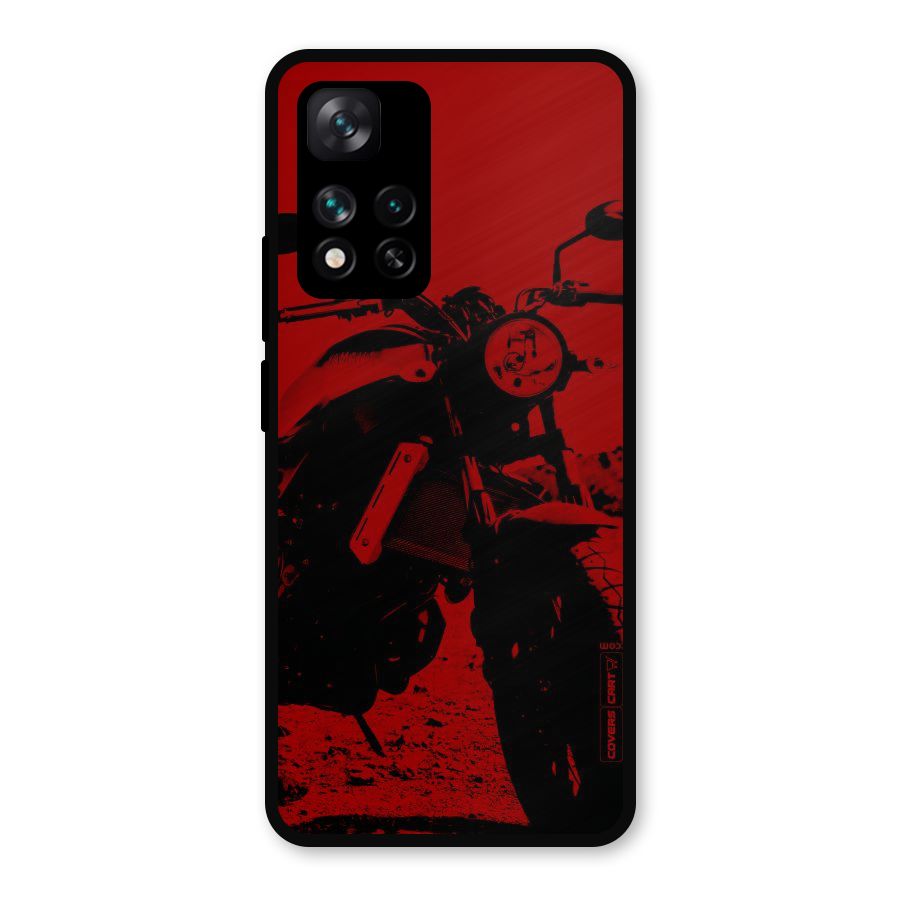 Stylish Ride Red Metal Back Case for Xiaomi 11i Hypercharge 5G