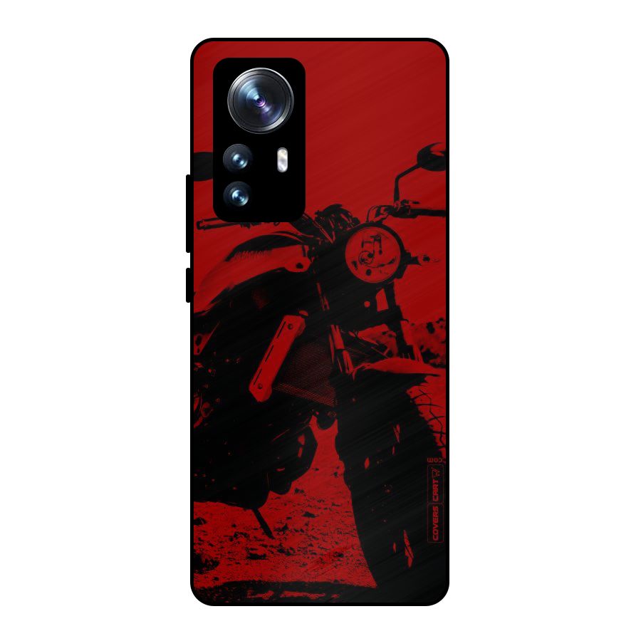 Stylish Ride Red Metal Back Case for Xiaomi 12 Pro