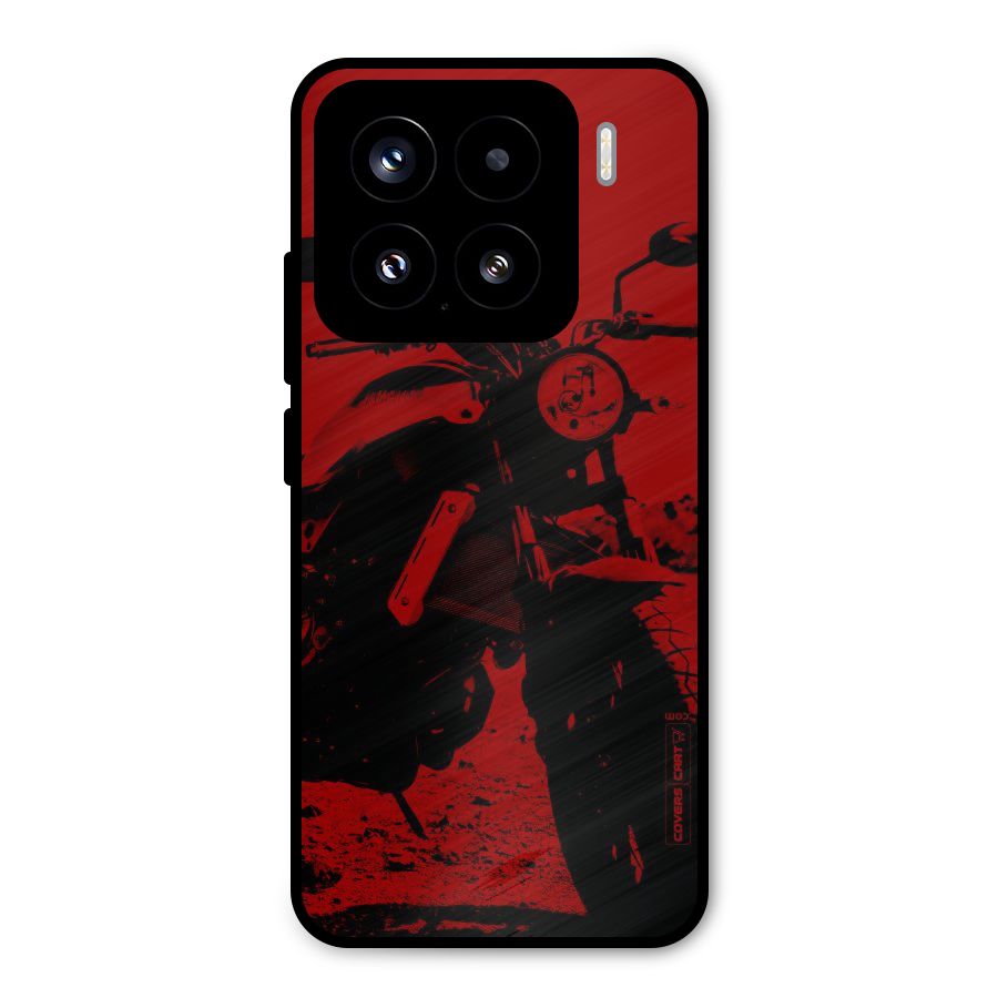 Stylish Ride Red Metal Back Case for Xiaomi 15