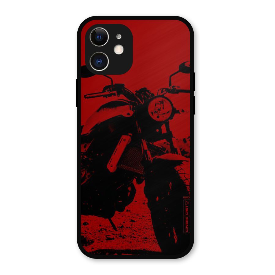 Stylish Ride Red Metal Back Case for iPhone 12