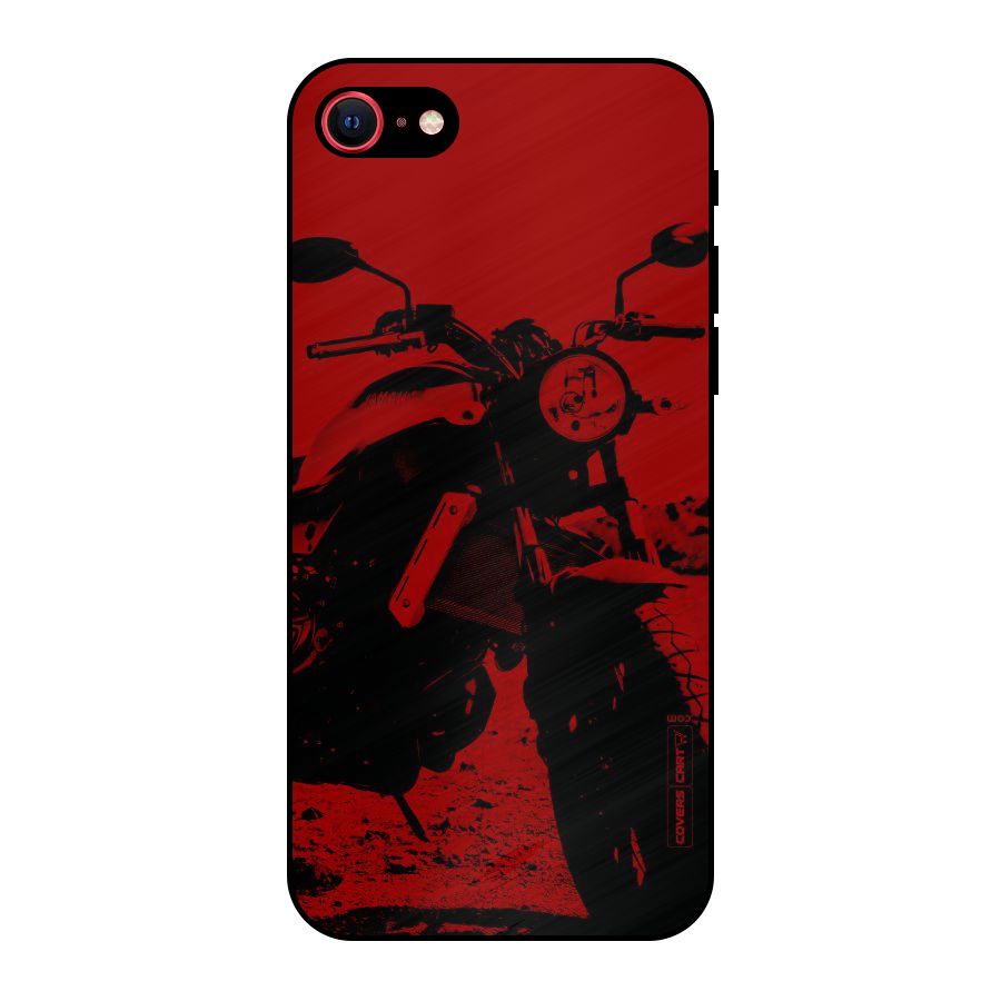 Stylish Ride Red Metal Back Case for iPhone 7