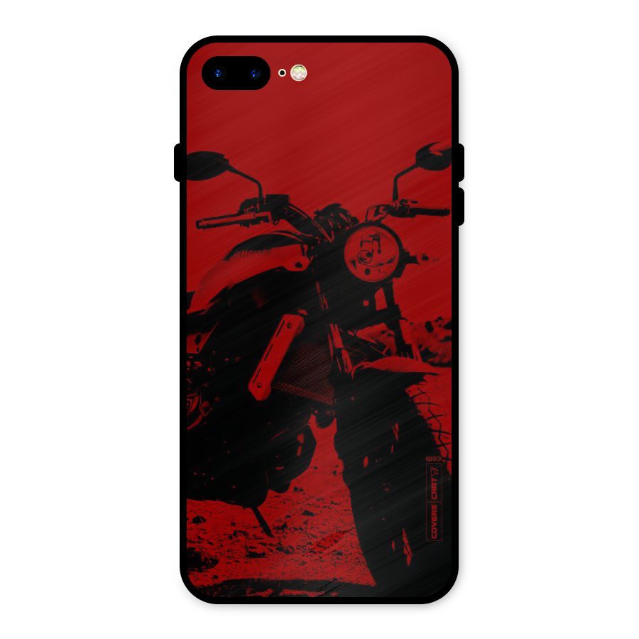 Stylish Ride Red Metal Back Case for iPhone 8 Plus