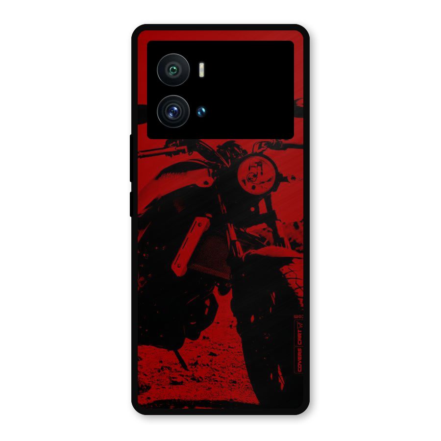 Stylish Ride Red Metal Back Case for iQOO 9 Pro