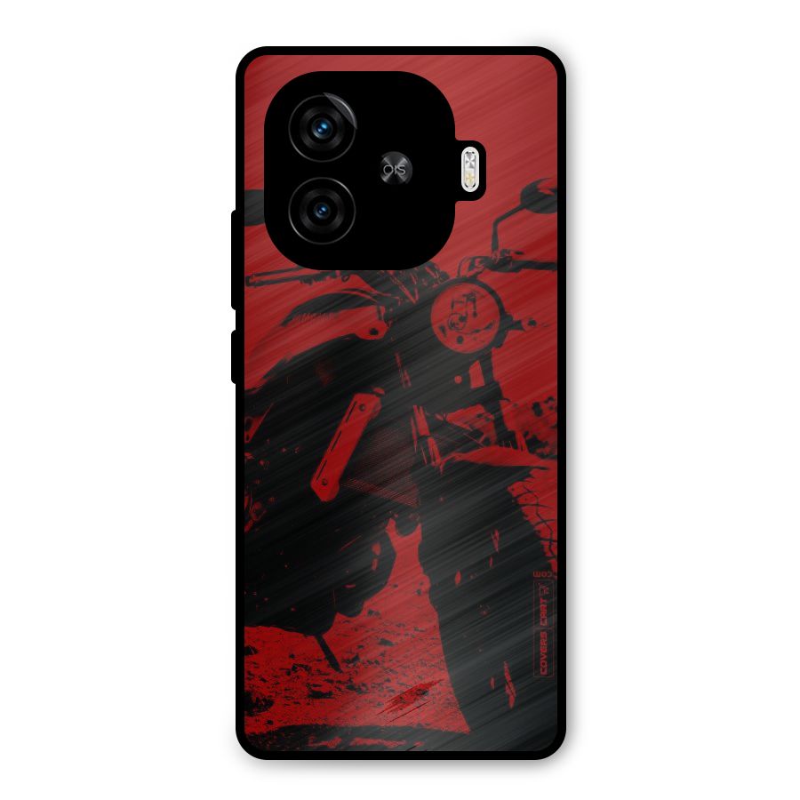Stylish Ride Red Metal Back Case for iQOO Neo 10R