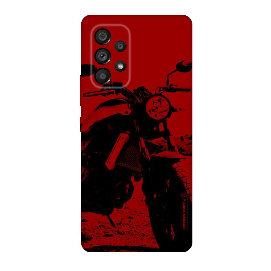 Stylish Ride Red Original Polycarbonate Back Case for Galaxy A53 5G