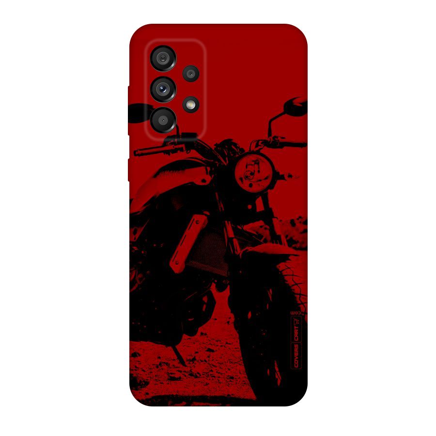 Stylish Ride Red Original Polycarbonate Back Case for Galaxy A73 5G