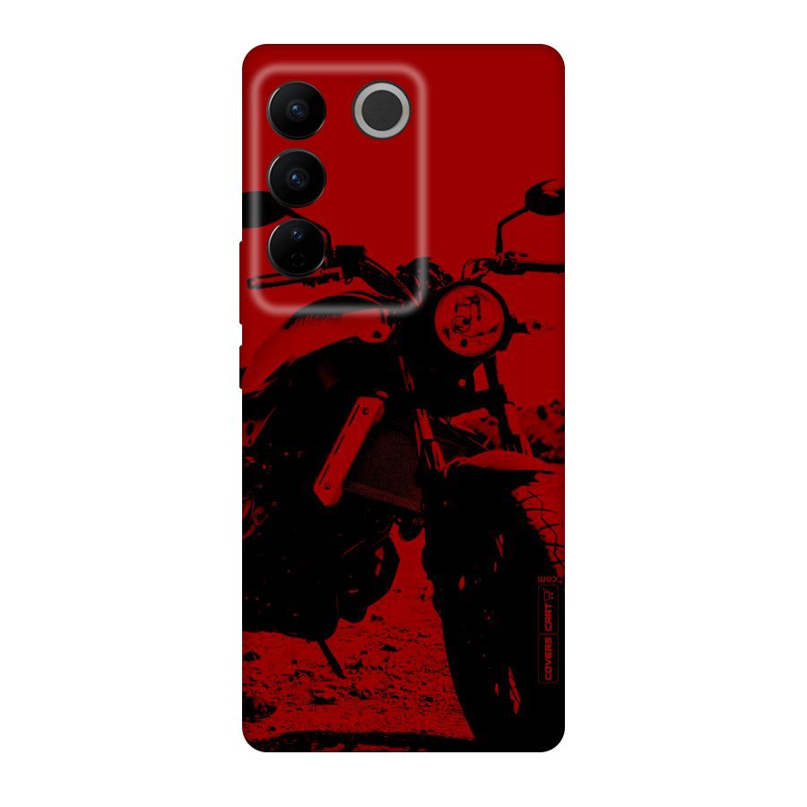 Stylish Ride Red Original Polycarbonate Back Case for Vivo V27