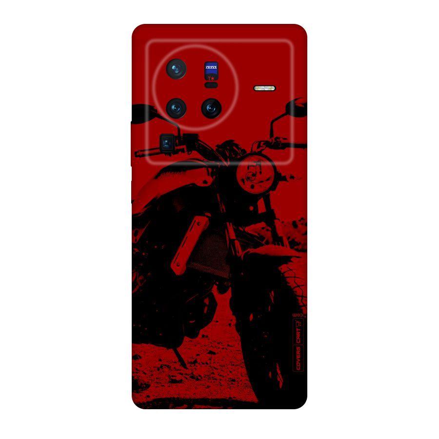 Stylish Ride Red Original Polycarbonate Back Case for Vivo X80
