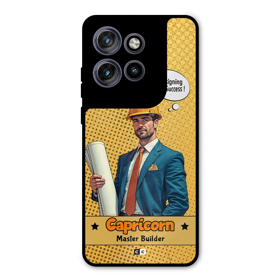 Successful Capricorn Metal Back Case for Motorola Edge 50 Neo