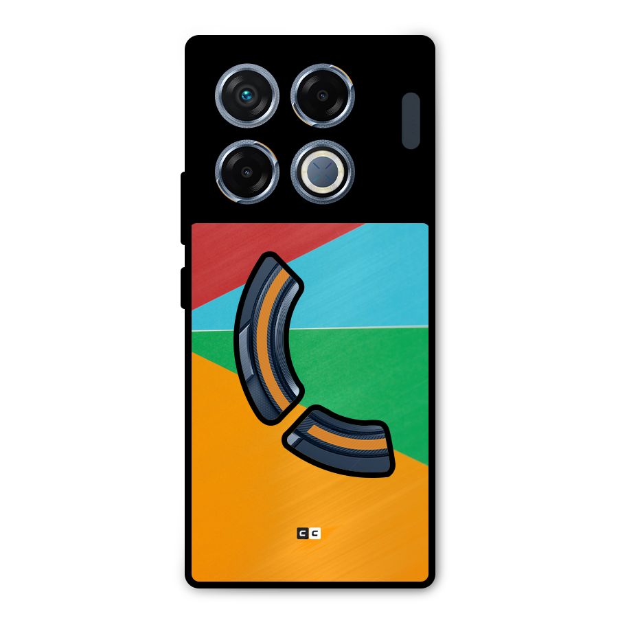 Summer Abstract Metal Back Case for Infinix GT 20 Pro