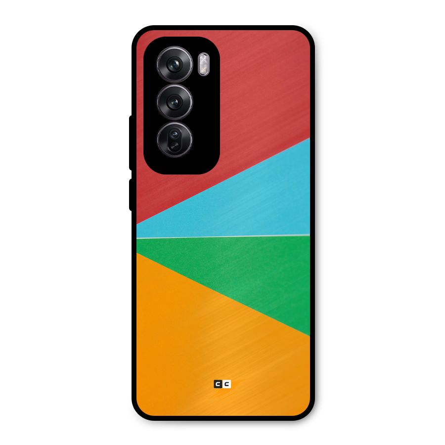 Summer Abstract Metal Back Case for Oppo Reno12 Pro
