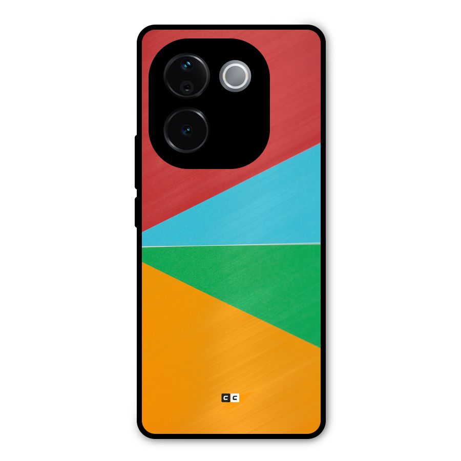 Summer Abstract Metal Back Case for Vivo T3 Pro