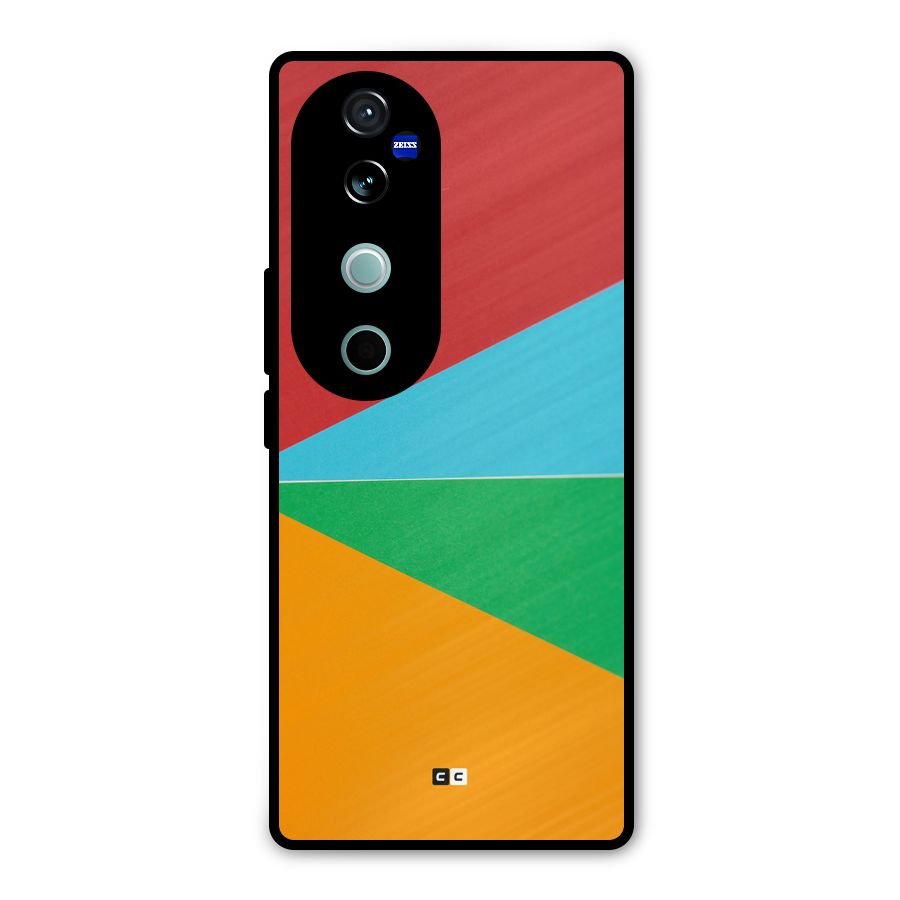 Summer Abstract Metal Back Case for Vivo V40