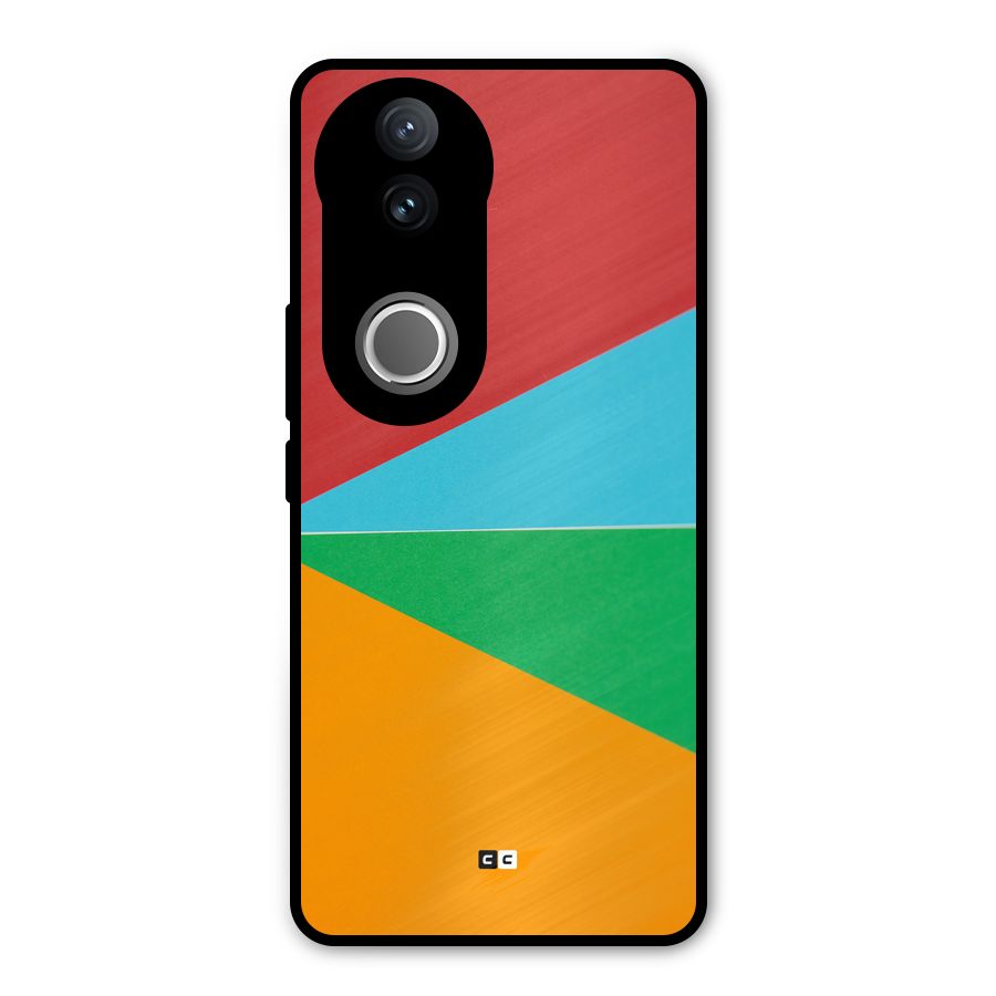 Summer Abstract Metal Back Case for Vivo V50e