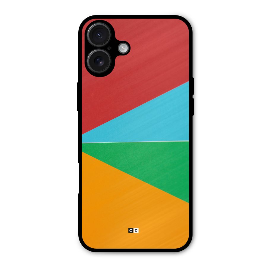Summer Abstract Metal Back Case for iPhone 16 Plus