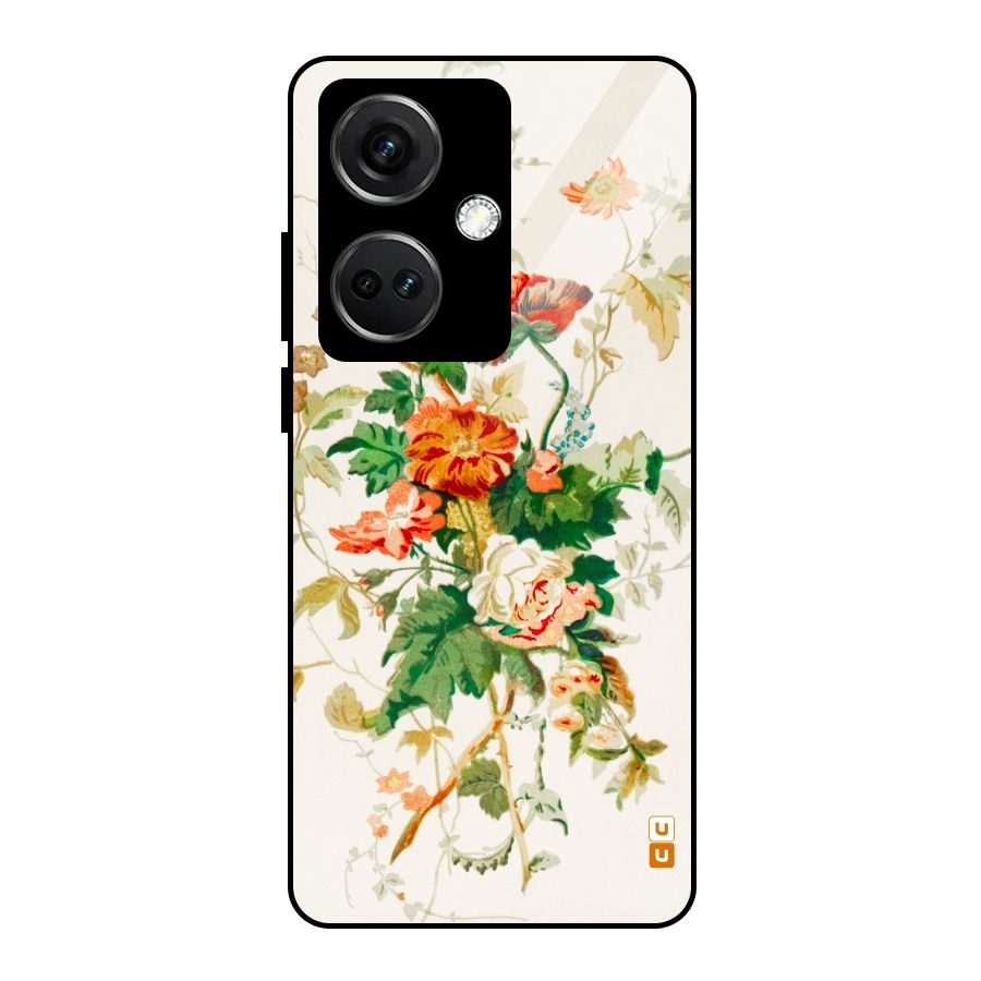 Summer Floral Glass Back Case for OnePlus Nord CE 3 5G