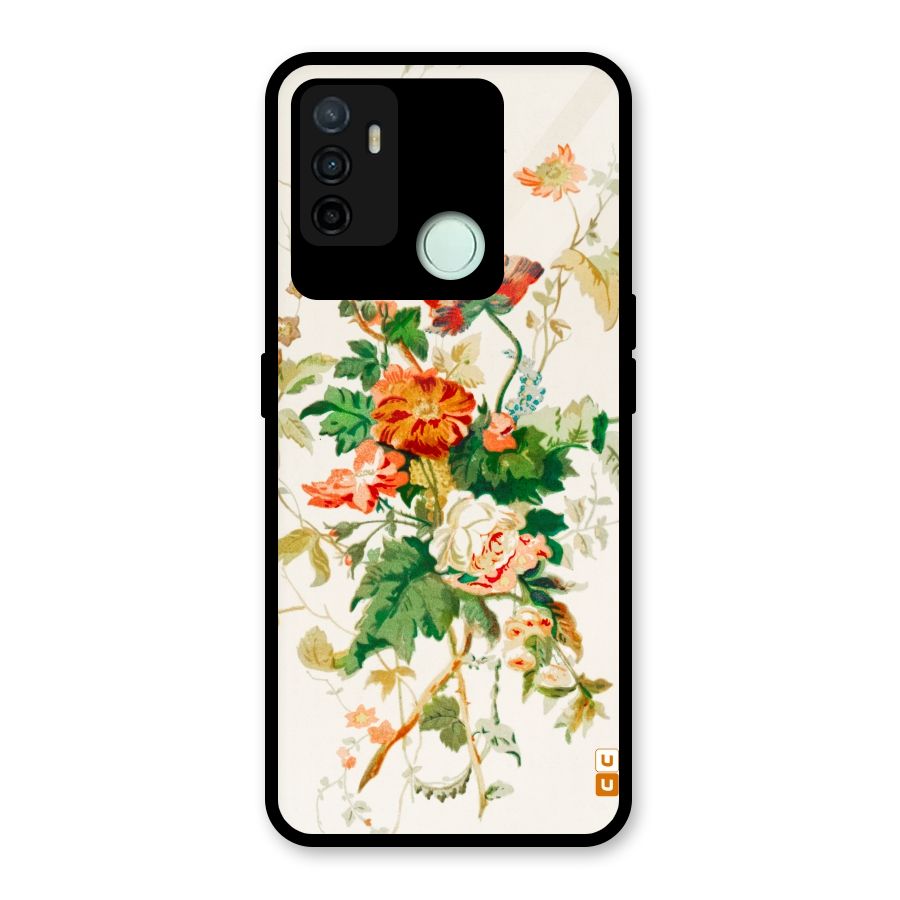 Summer Floral Glass Back Case for Oppo A53