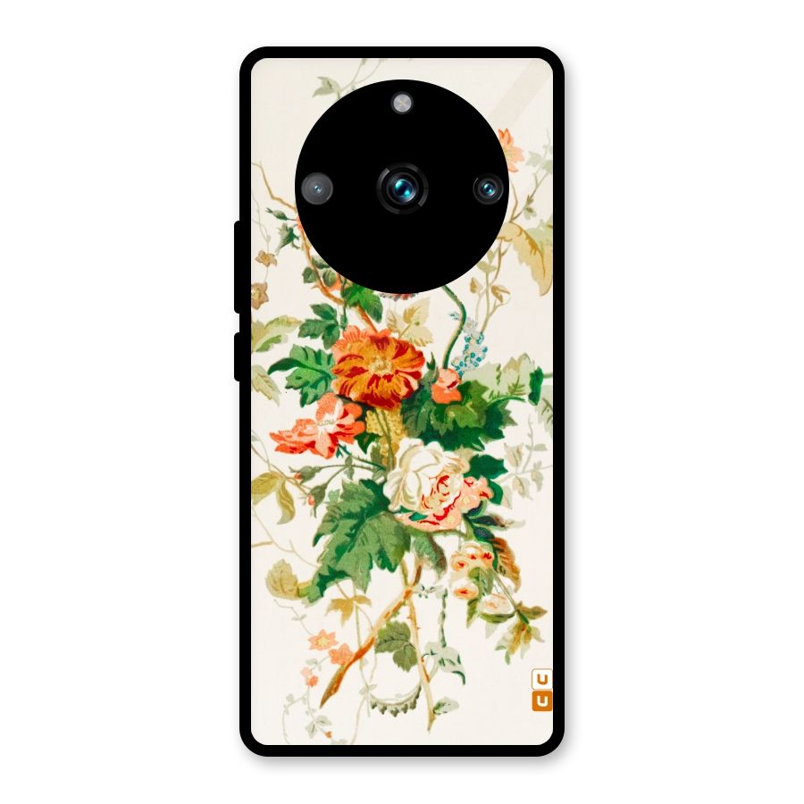 Summer Floral Glass Back Case for Realme 11 Pro