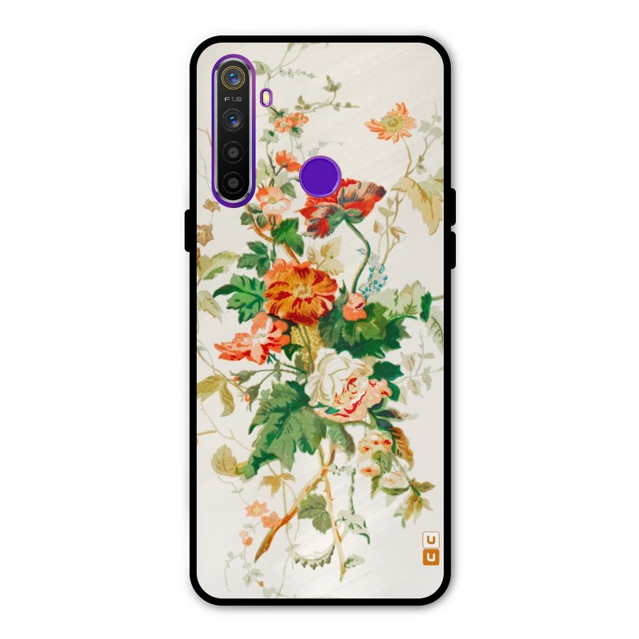 Summer Floral Glass Back Case for Realme 5s