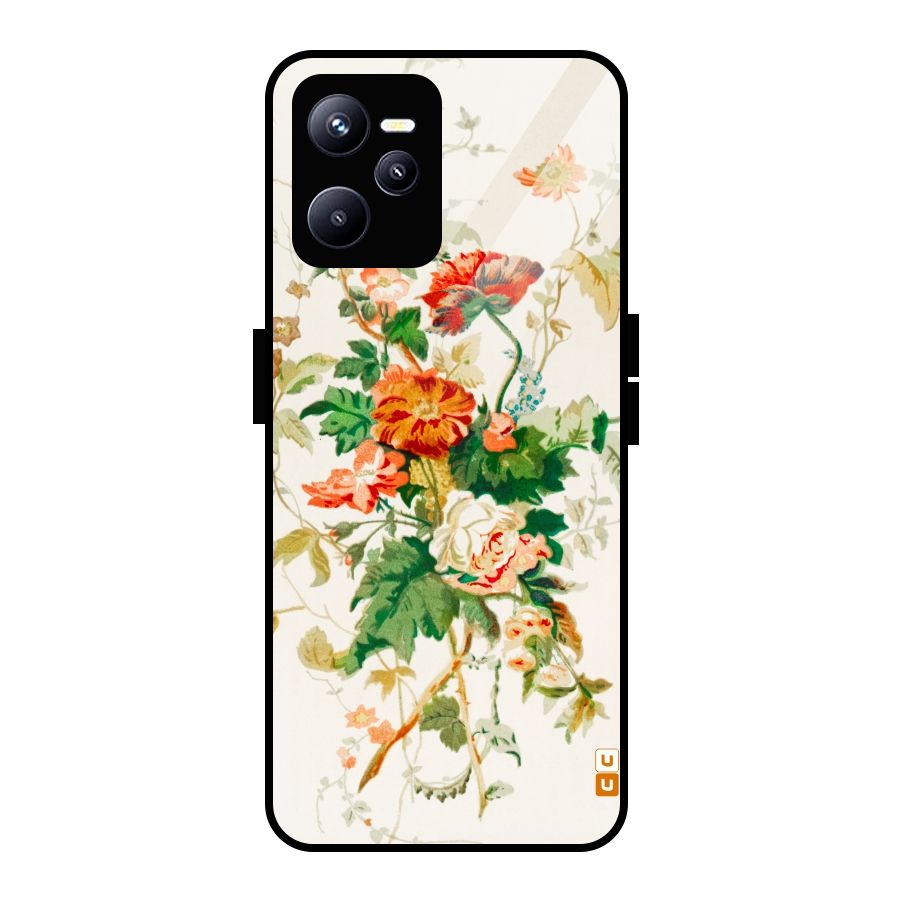 Summer Floral Glass Back Case for Realme C35