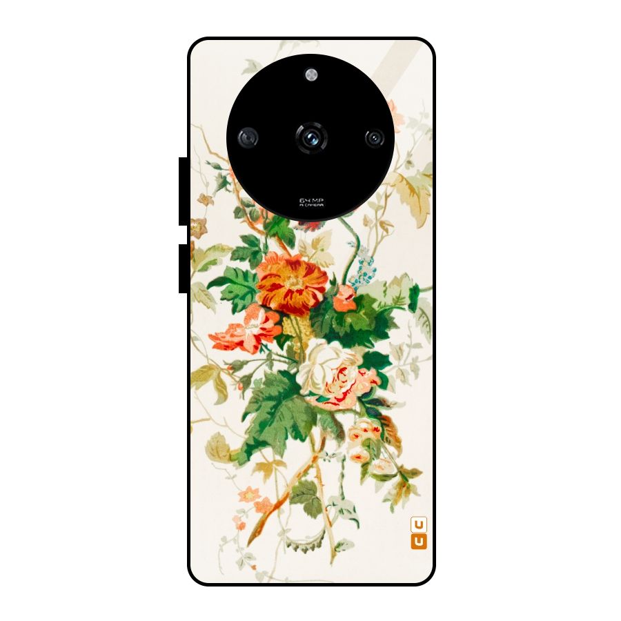 Summer Floral Glass Back Case for Realme Narzo 60 5G