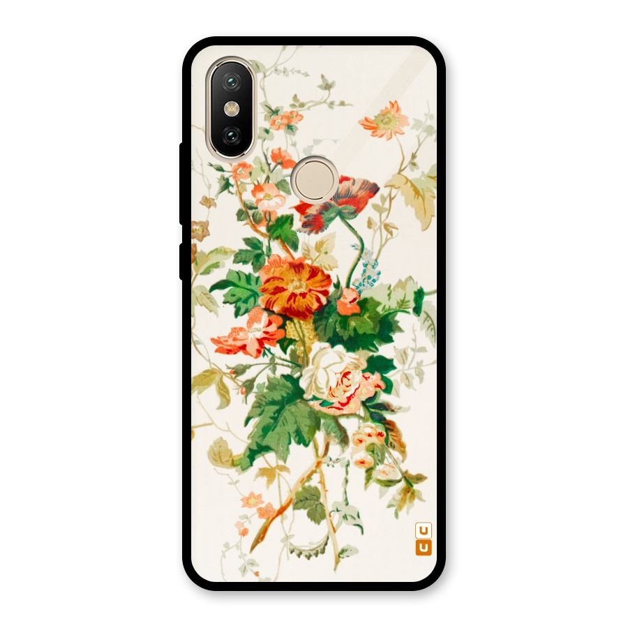 Summer Floral Glass Back Case for Redmi A2