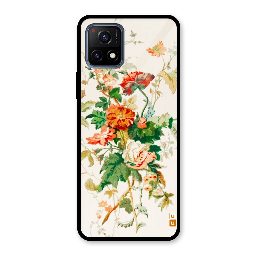 Summer Floral Glass Back Case for Vivo Y72 5G
