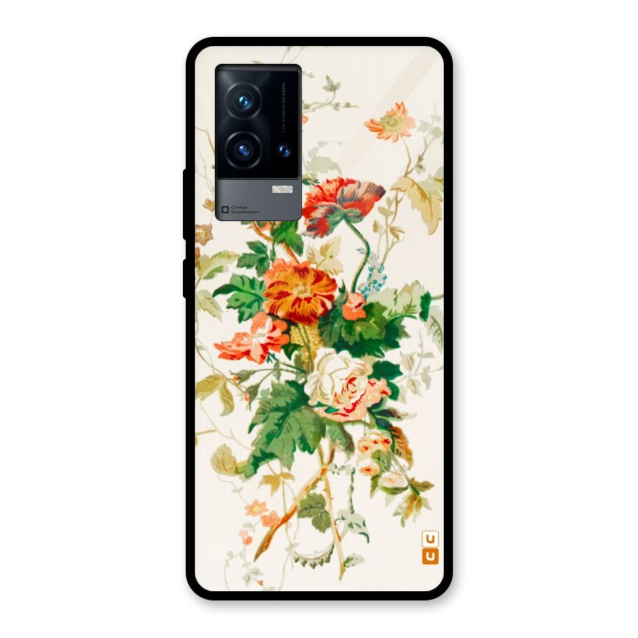 Summer Floral Glass Back Case for iQOO 9 5G