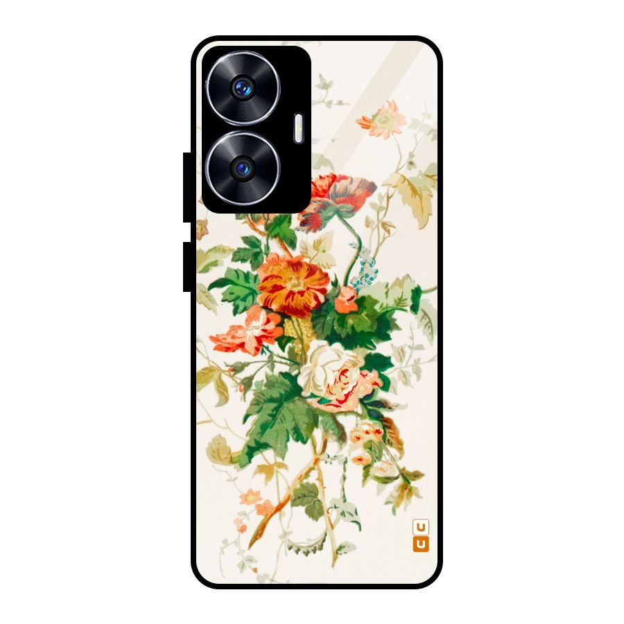 Summer Floral Glass Back Case for realme C55