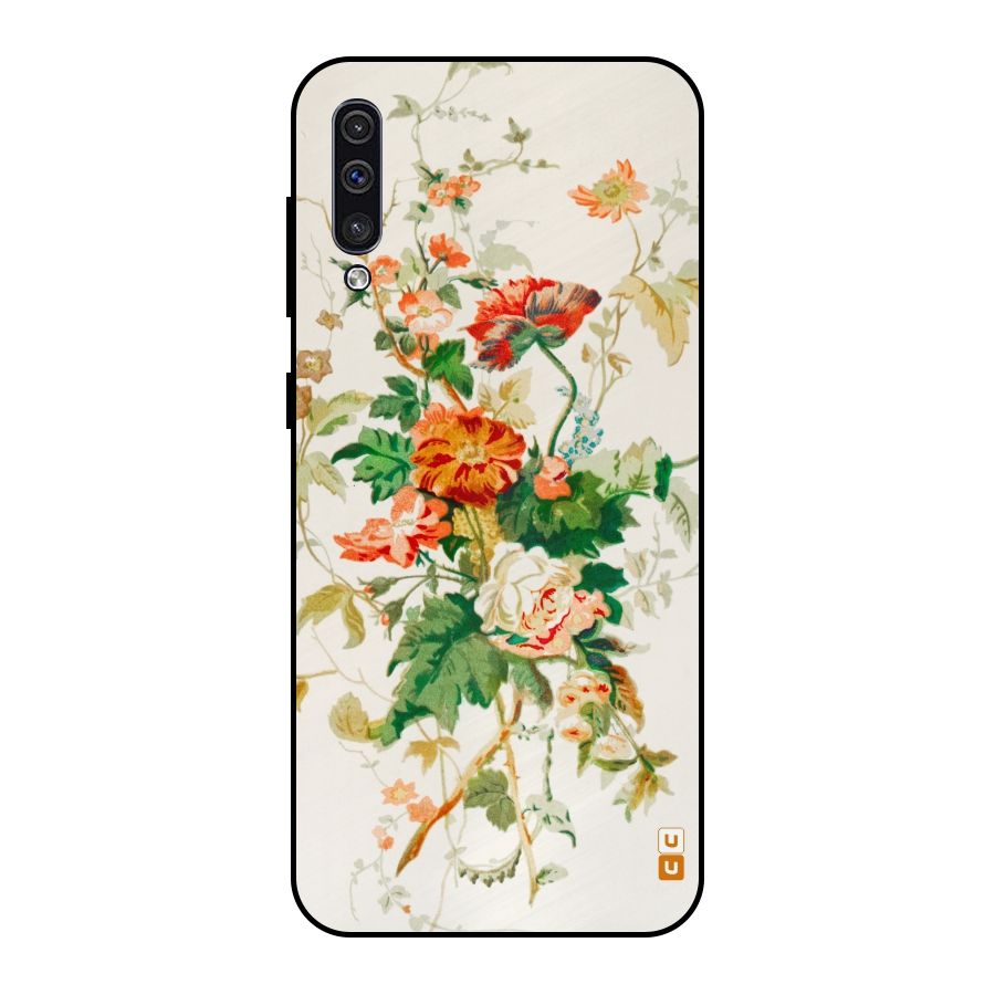 Summer Floral Metal Back Case for Galaxy A30s