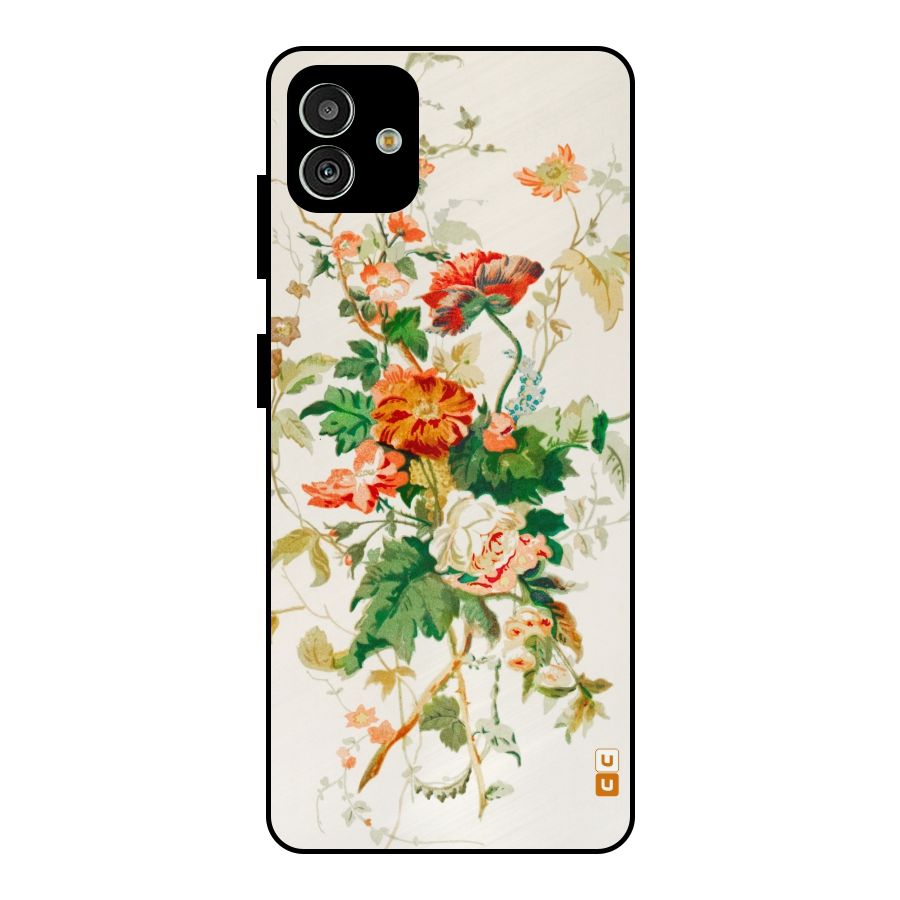 Summer Floral Metal Back Case for Galaxy M13 5G