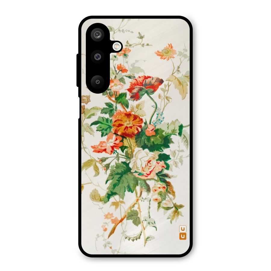 Summer Floral Metal Back Case for Galaxy M16