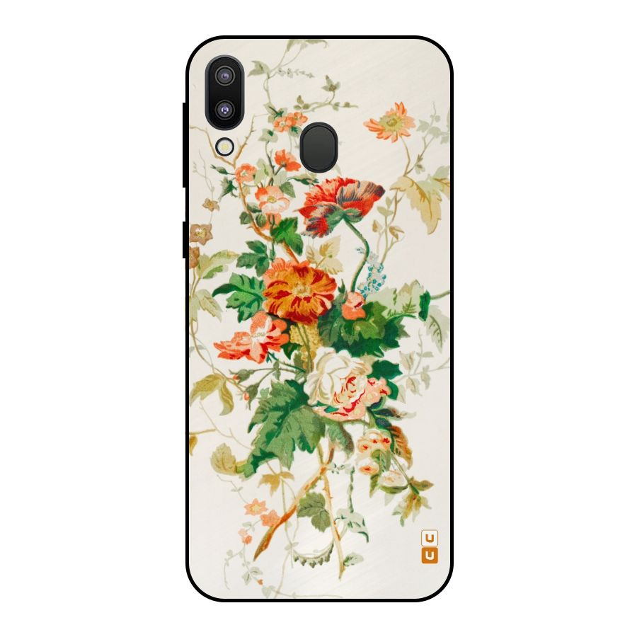 Summer Floral Metal Back Case for Galaxy M20