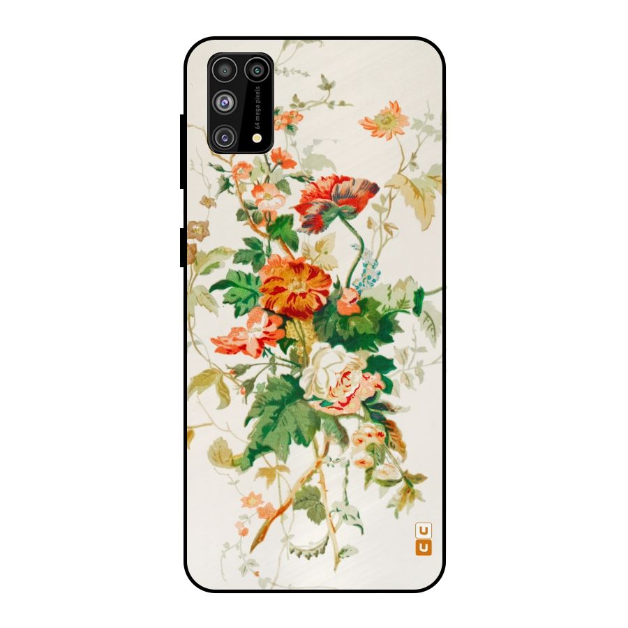 Summer Floral Metal Back Case for Galaxy M31
