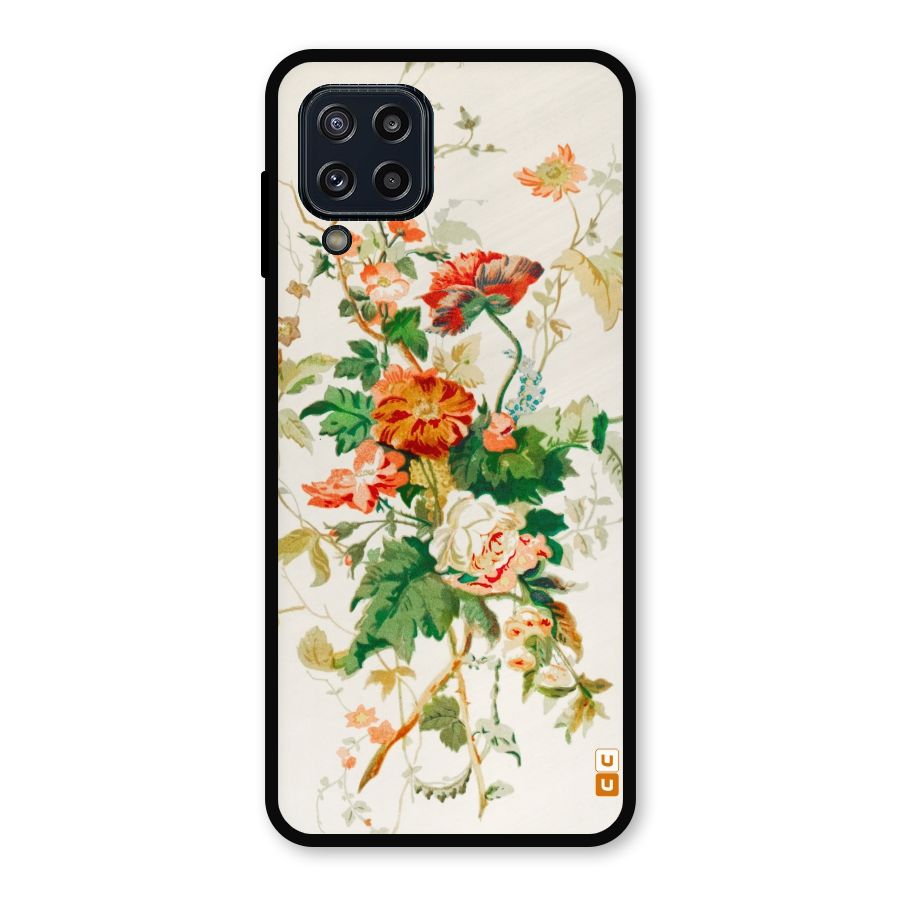 Summer Floral Metal Back Case for Galaxy M32