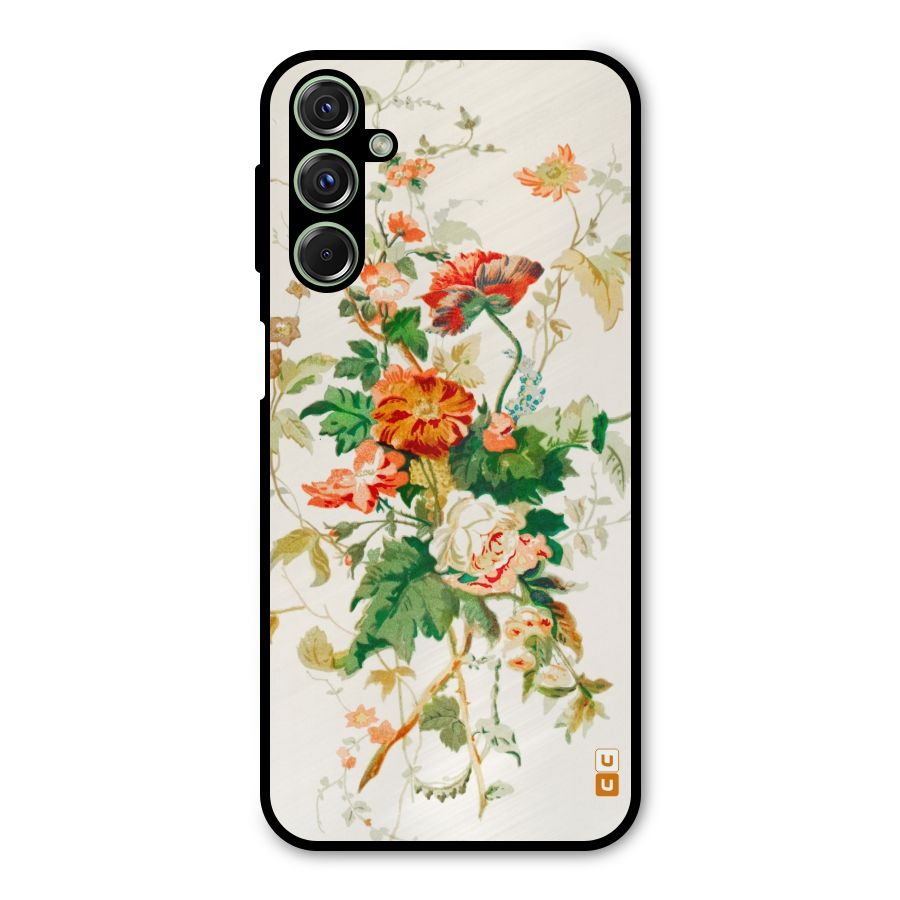 Summer Floral Metal Back Case for Galaxy M34