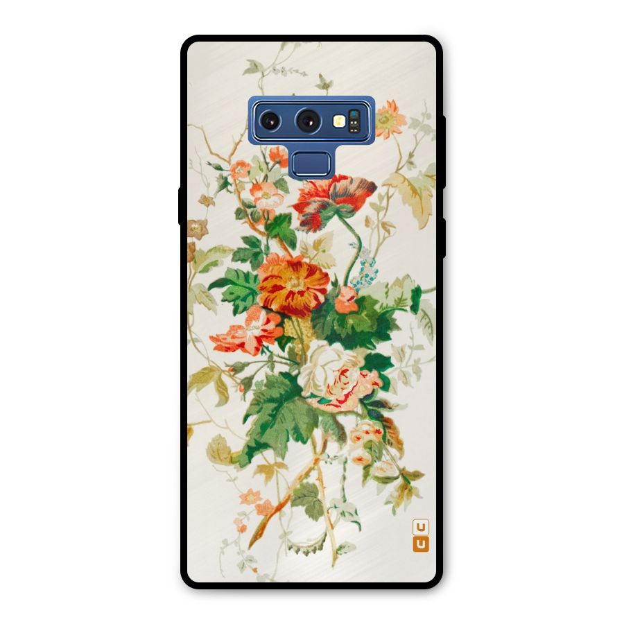 Summer Floral Metal Back Case for Galaxy Note 9