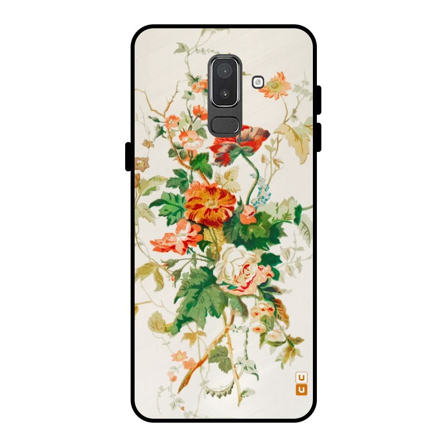Summer Floral Metal Back Case for Galaxy On8 (2018)