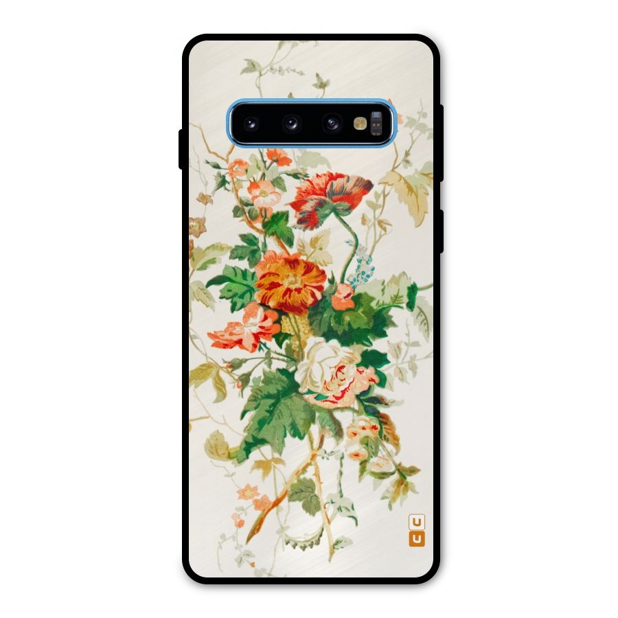 Summer Floral Metal Back Case for Galaxy S10