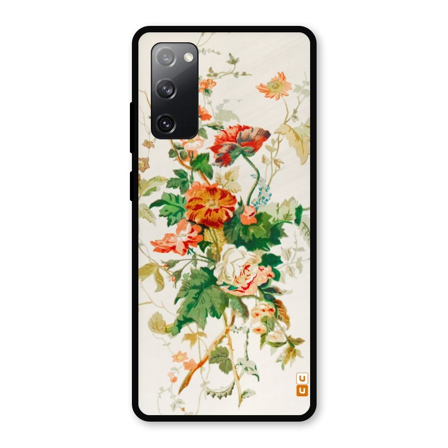 Summer Floral Metal Back Case for Galaxy S20 FE 5G
