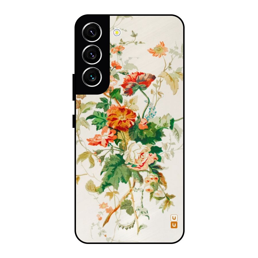 Summer Floral Metal Back Case for Galaxy S22 5G