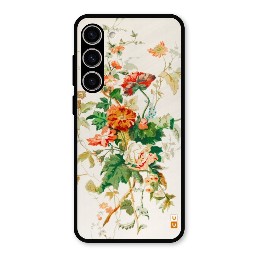 Summer Floral Metal Back Case for Galaxy S23 Plus