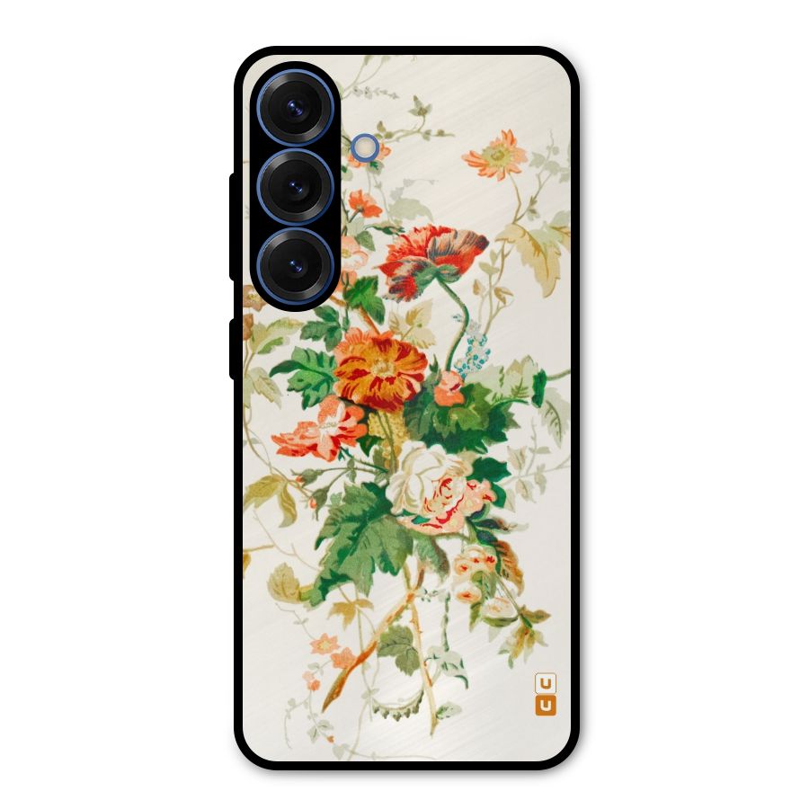 Summer Floral Metal Back Case for Galaxy S25