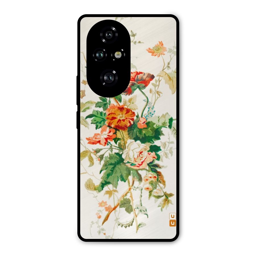 Summer Floral Metal Back Case for Honor 200 Pro