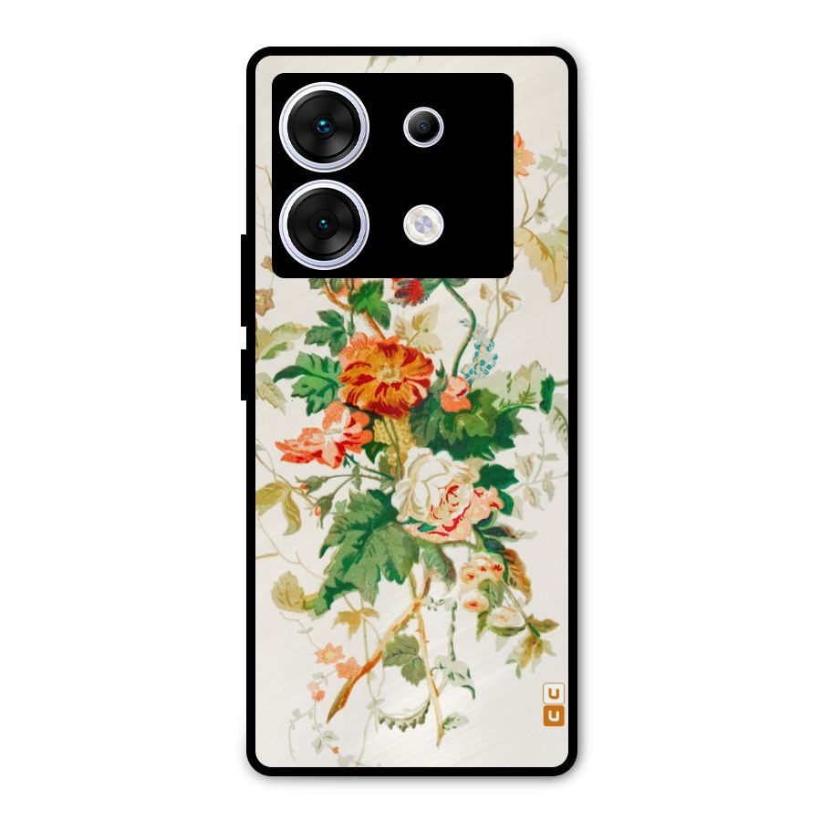 Summer Floral Metal Back Case for Infinix Zero 30 5G