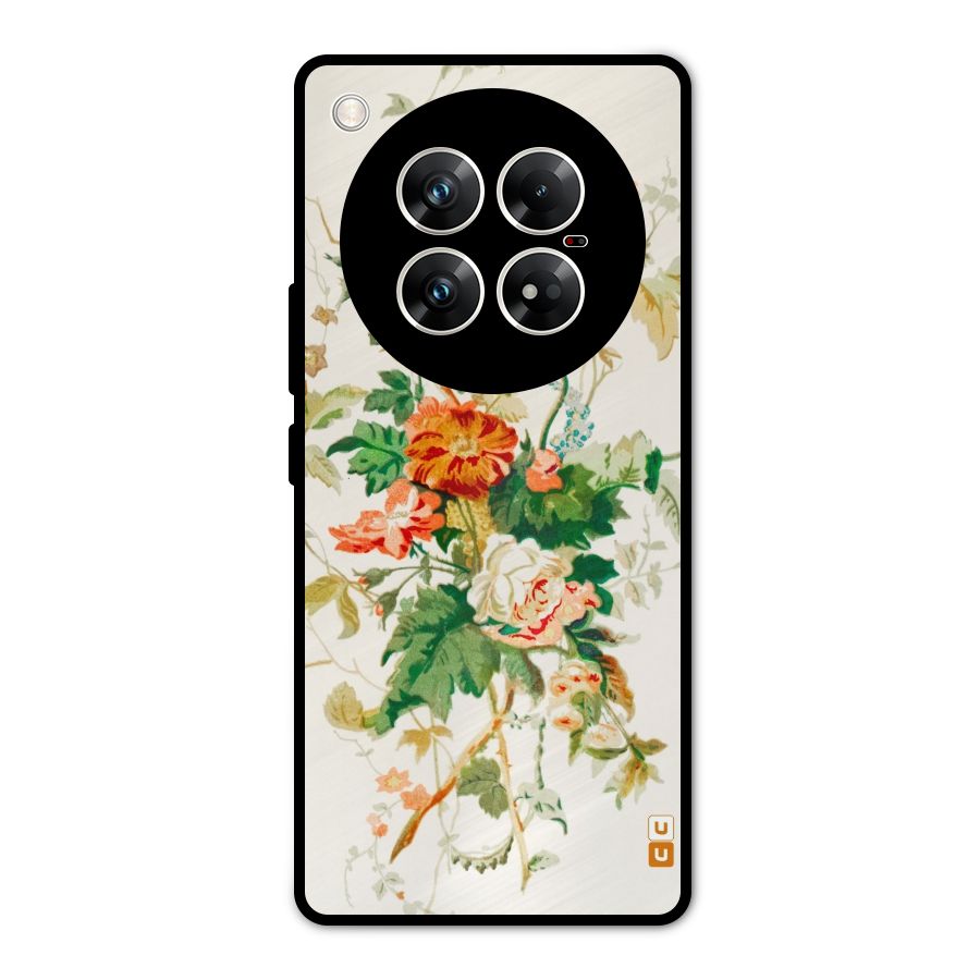 Summer Floral Metal Back Case for Infinix Zero 40 5G